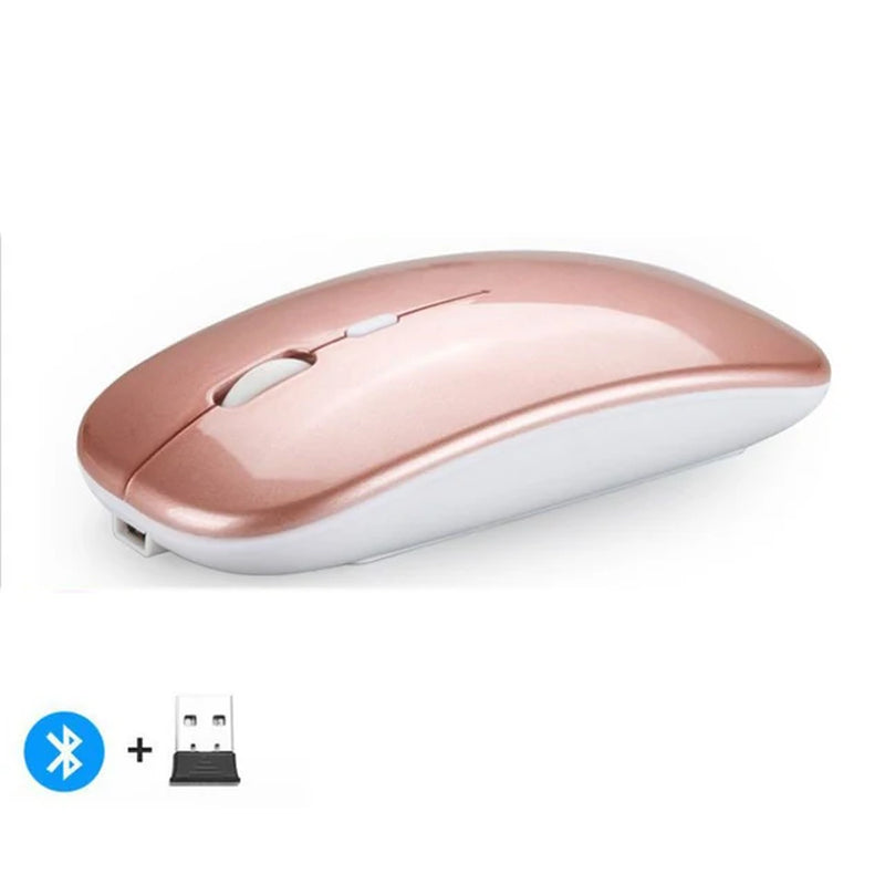 Wireless Mouse Bluetooth--Compatible RGB Rechargeable Mouses Wireless Computer Silent Mice LED Backlit Ergonomic Gaming Mouse